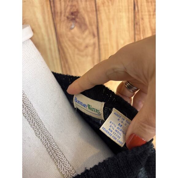 Vintage Boundary Waters Wool Blend Button Down Cardigan Sweater Women's Size M - Picture 5 of 6